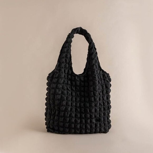 Bubble Hobo Shoulder Bag for Women - Lightweight Quilted Tote with Large Capacit - Picture 2 of 2